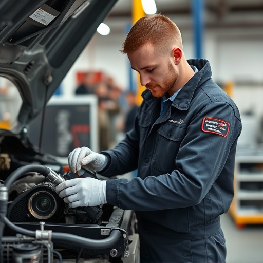 auto technician working