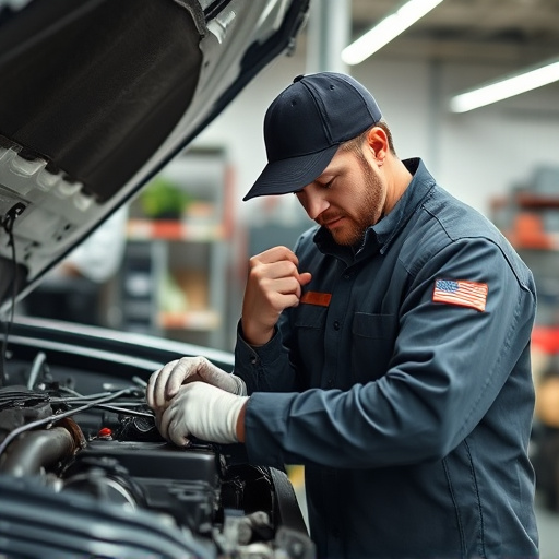 auto technician working