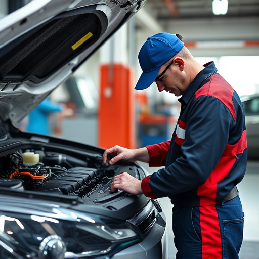 auto technician working