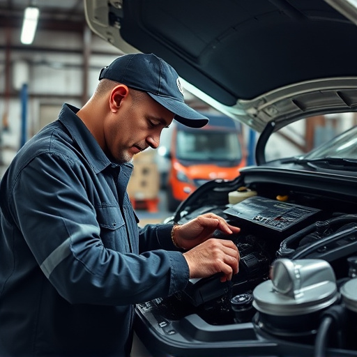 auto technician working