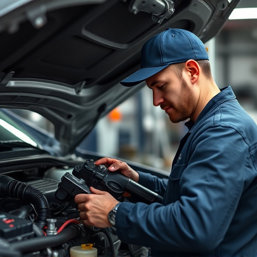 auto technician working