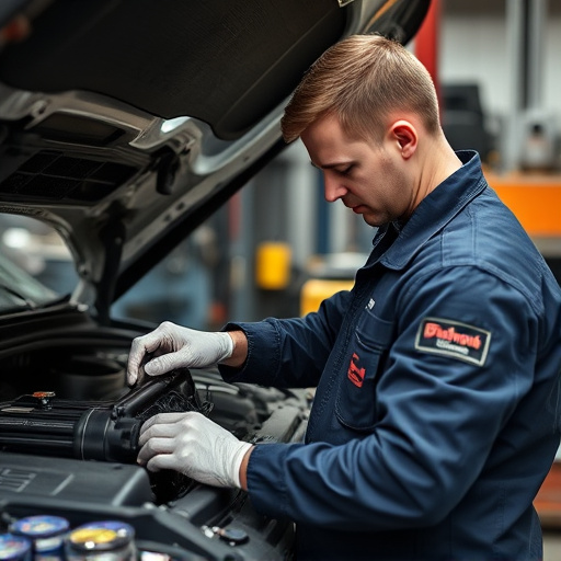 auto technician working