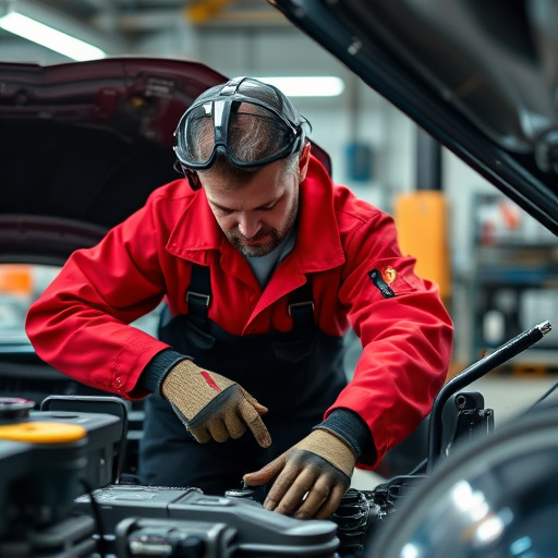 auto technician working