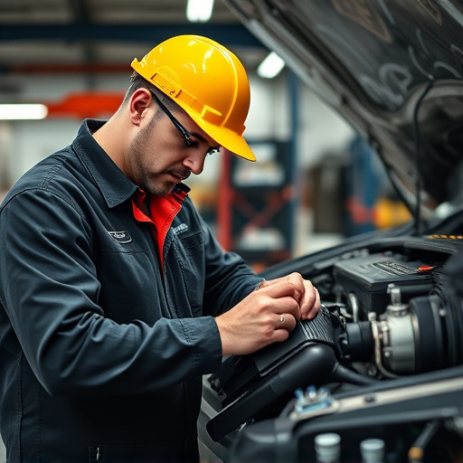 auto technician working