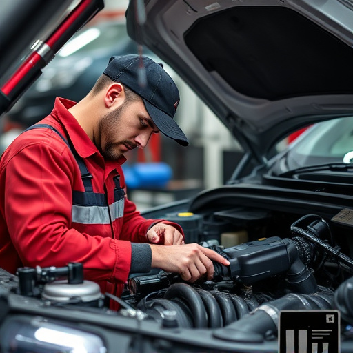 auto technician working