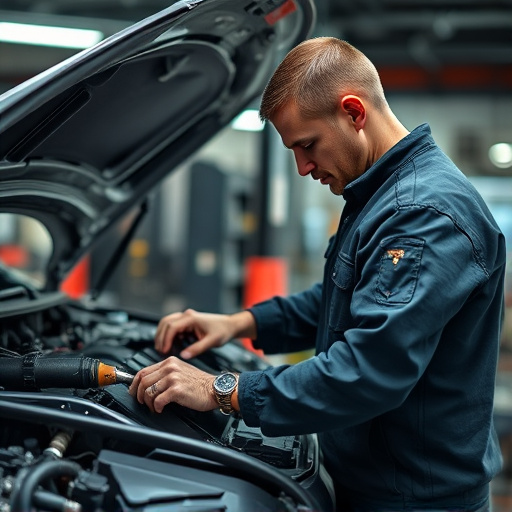 auto technician working