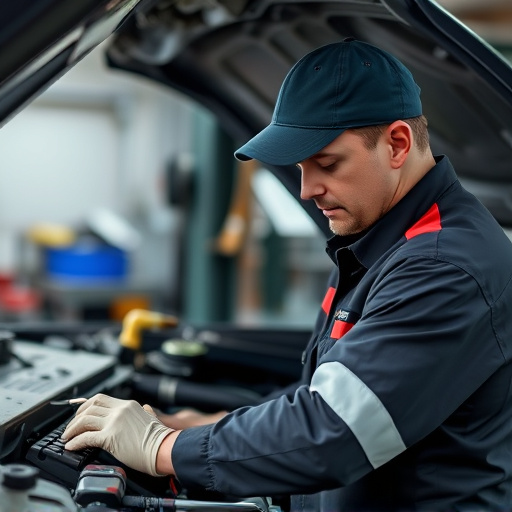 auto technician working