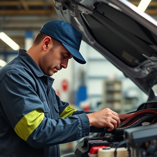 auto technician working