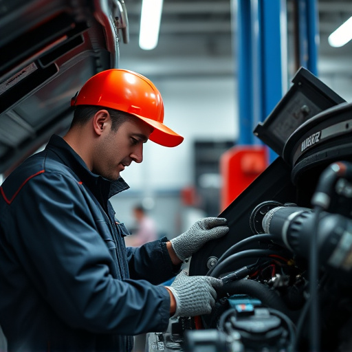 auto technician working