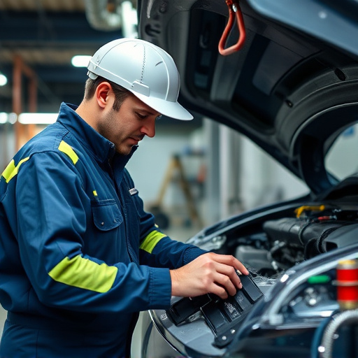 auto technician working