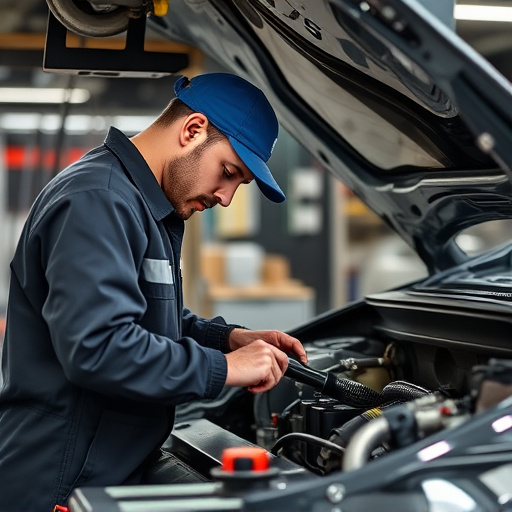 auto technician working