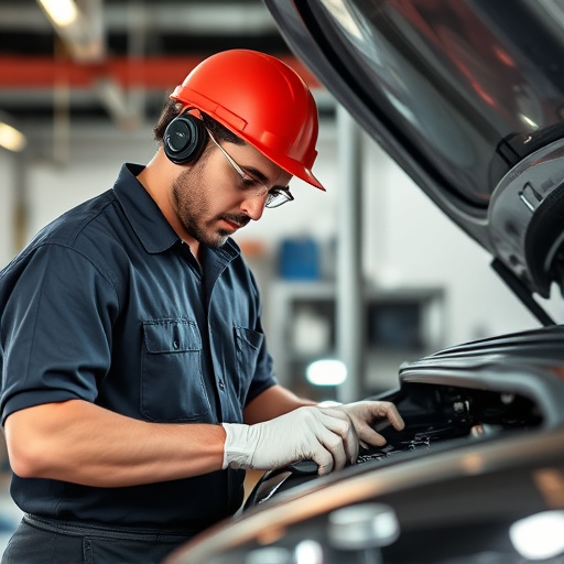 auto technician working