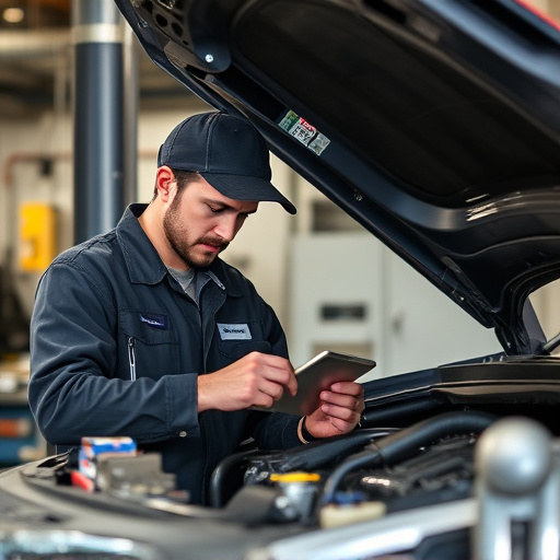 auto technician working