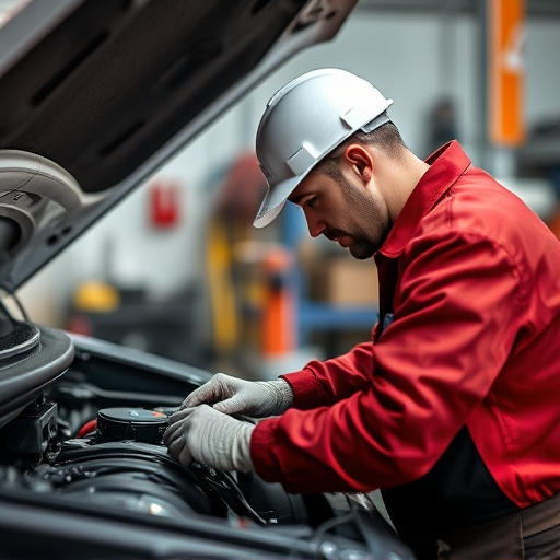 auto technician working