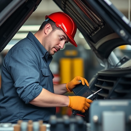 auto technician working
