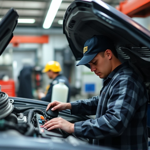 auto technician working