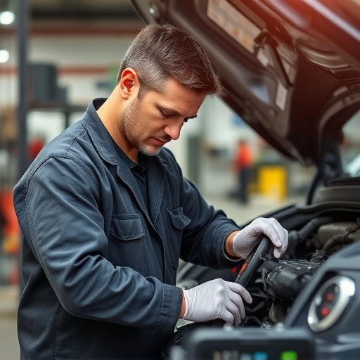 auto technician working