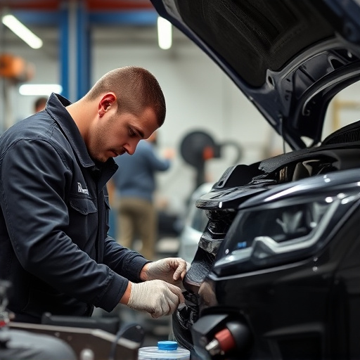 auto technician working