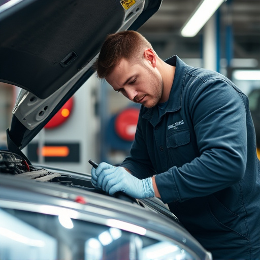 auto technician working