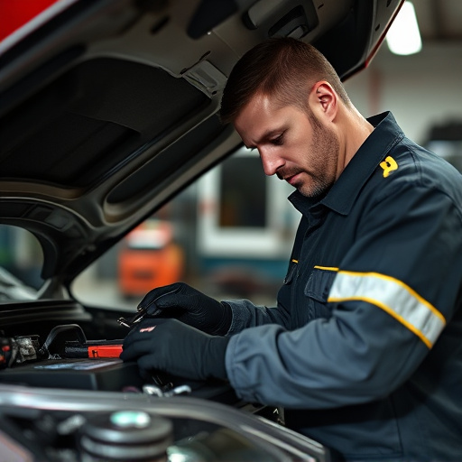auto technician working