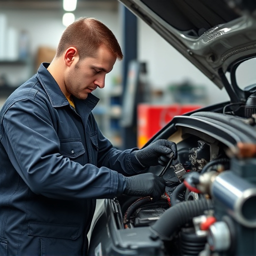 auto technician working