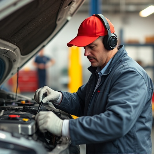 auto technician working