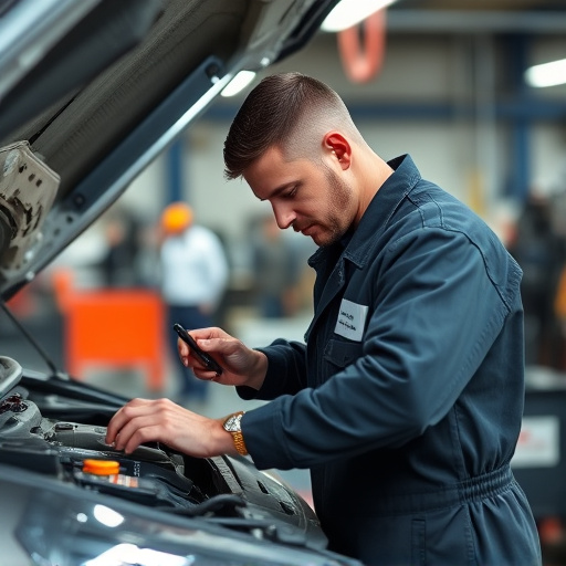 auto technician working