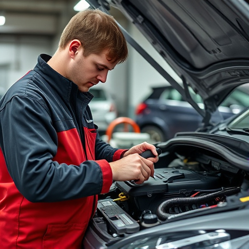 auto technician working