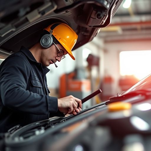 auto technician working