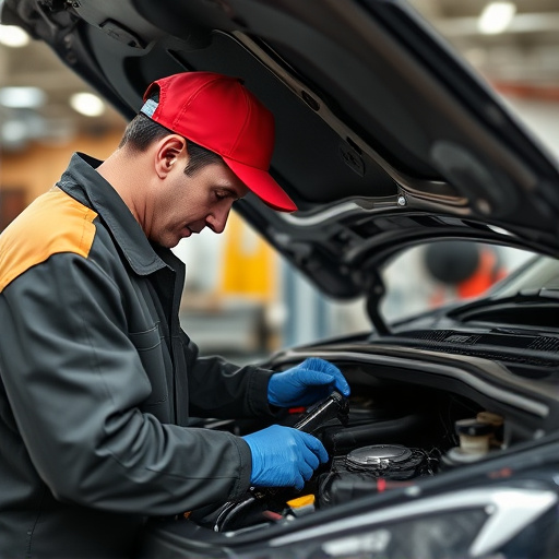 auto technician working