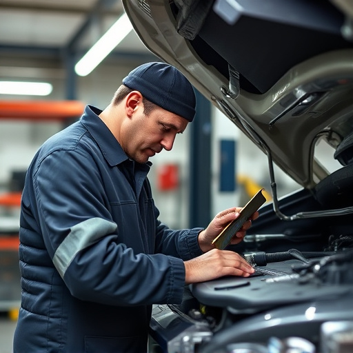 auto technician working