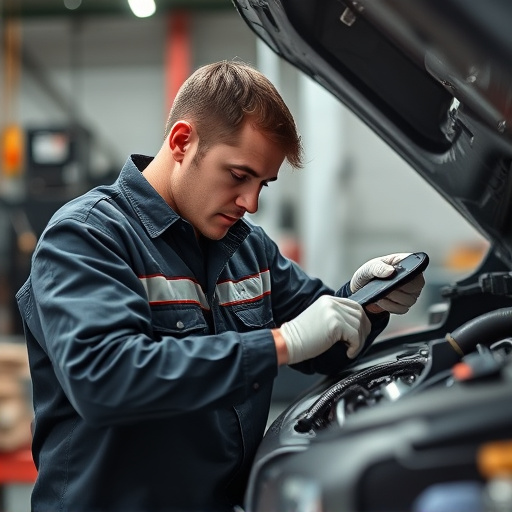 auto technician working