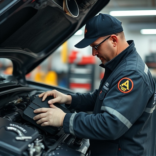 auto technician working