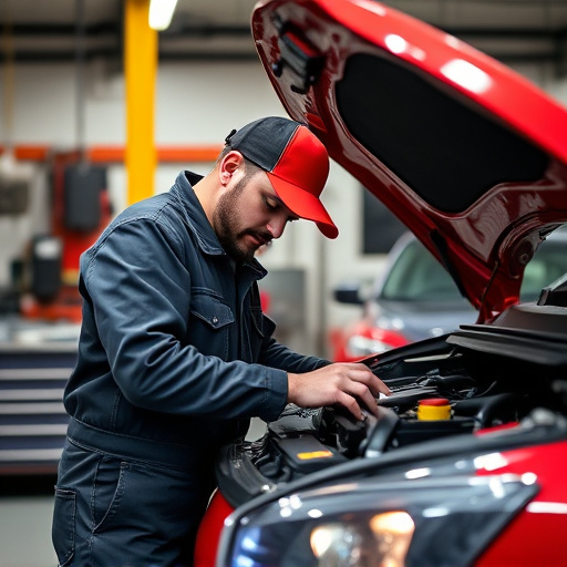 auto technician working