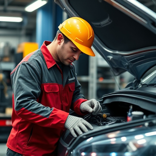 auto technician working