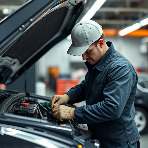 auto technician working