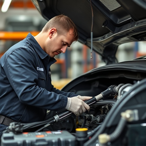 auto technician working