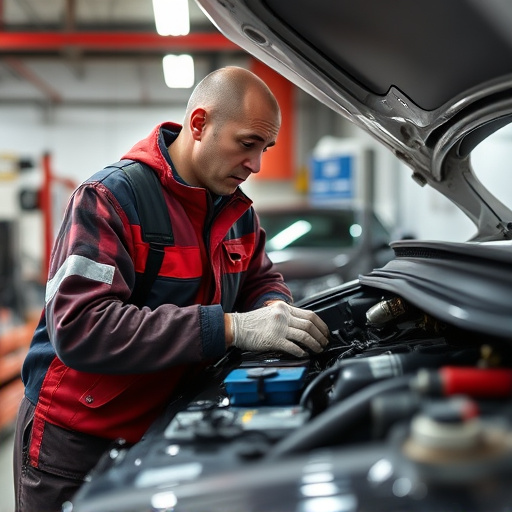 auto technician working