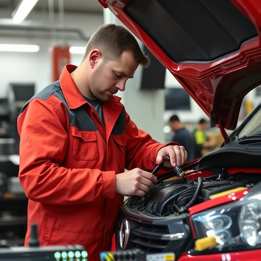 auto technician working