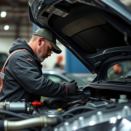 auto technician working