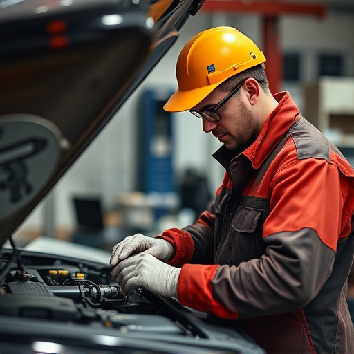 auto technician working