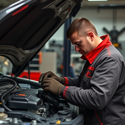auto technician working