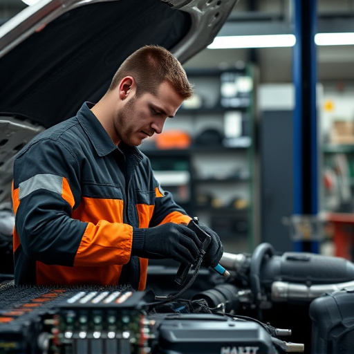 auto technician working
