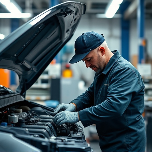 auto technician working
