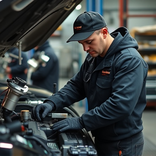 auto technician working