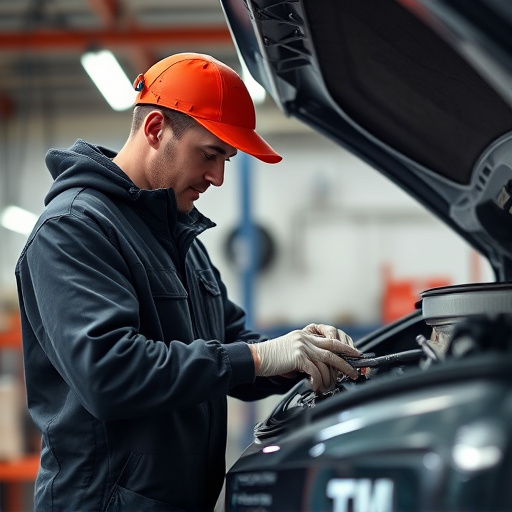 auto technician working
