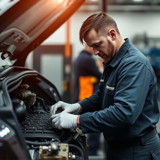 auto technician working