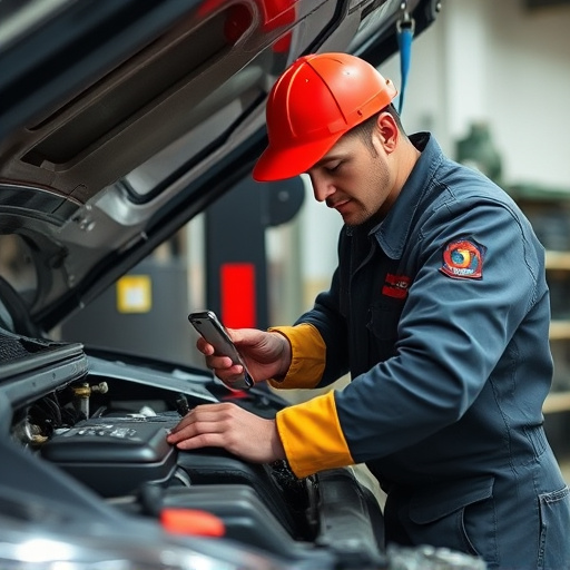 auto technician working