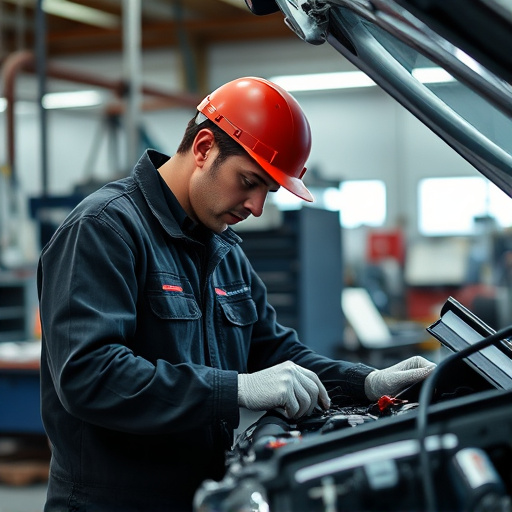 auto technician working