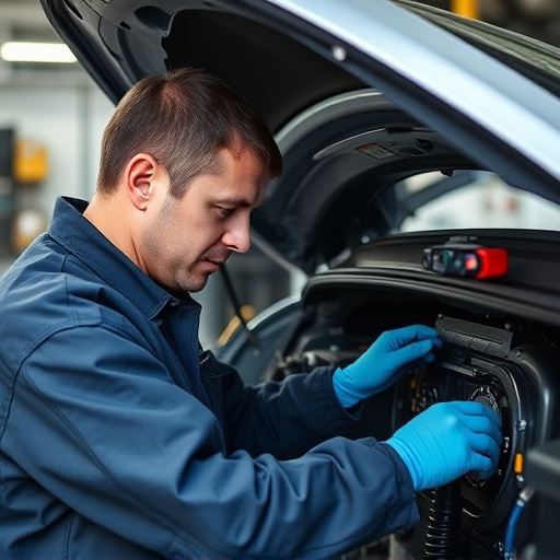 auto technician working